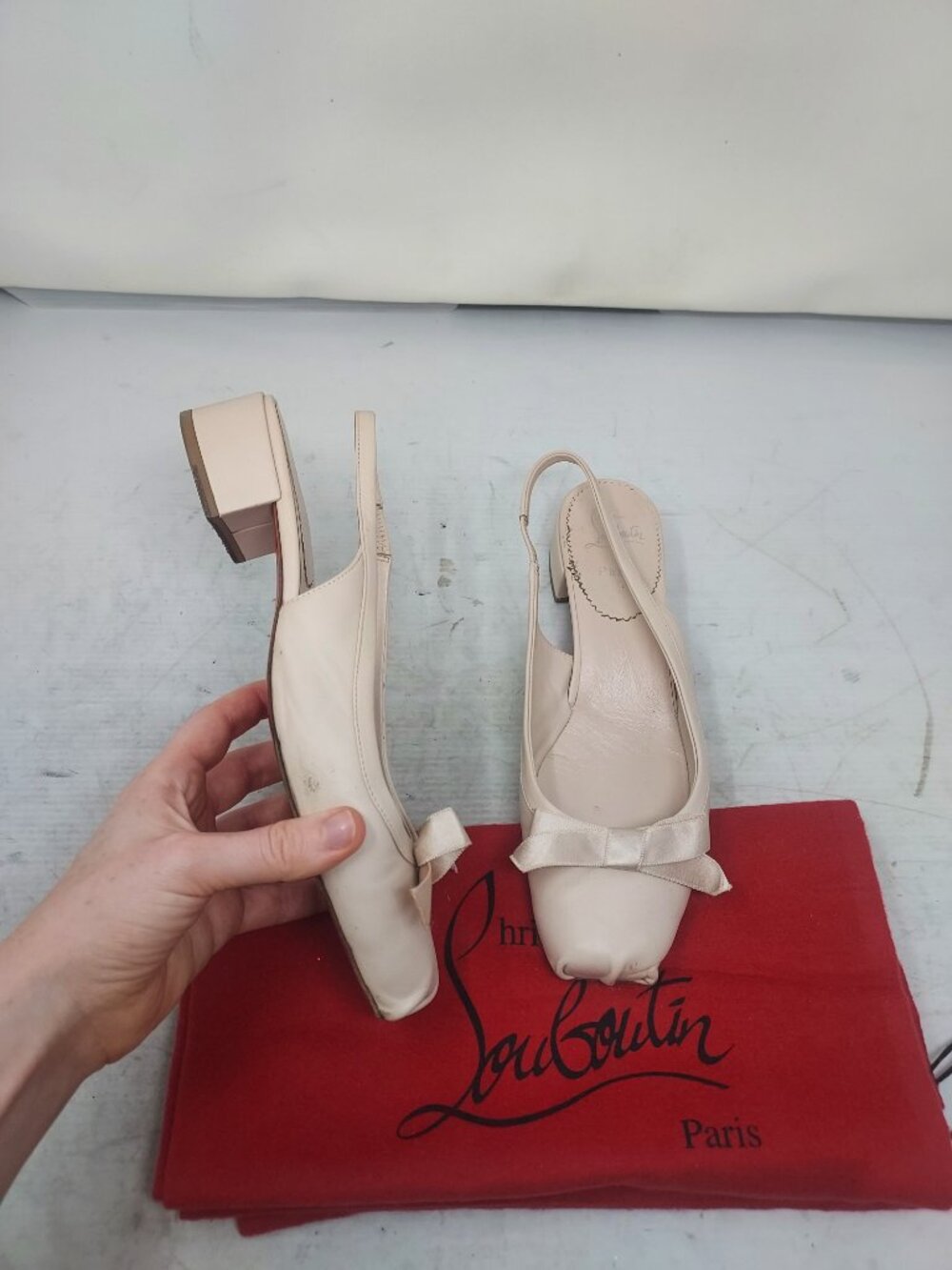 Christian Louboutin Leche Pink Mamaflirt Leather Slingback Pump